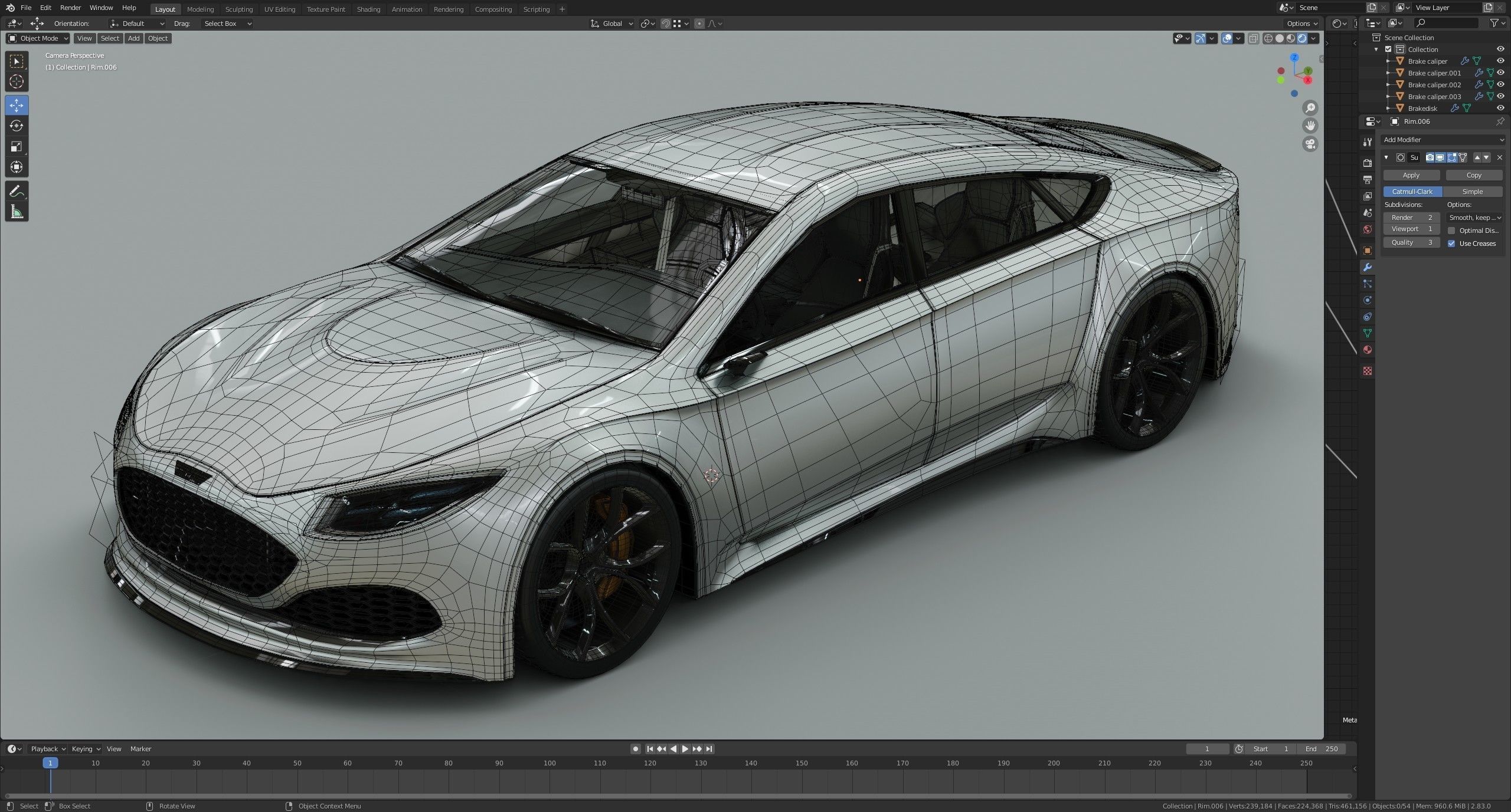 Generic 4 door V8 Sports Car 3D model_23