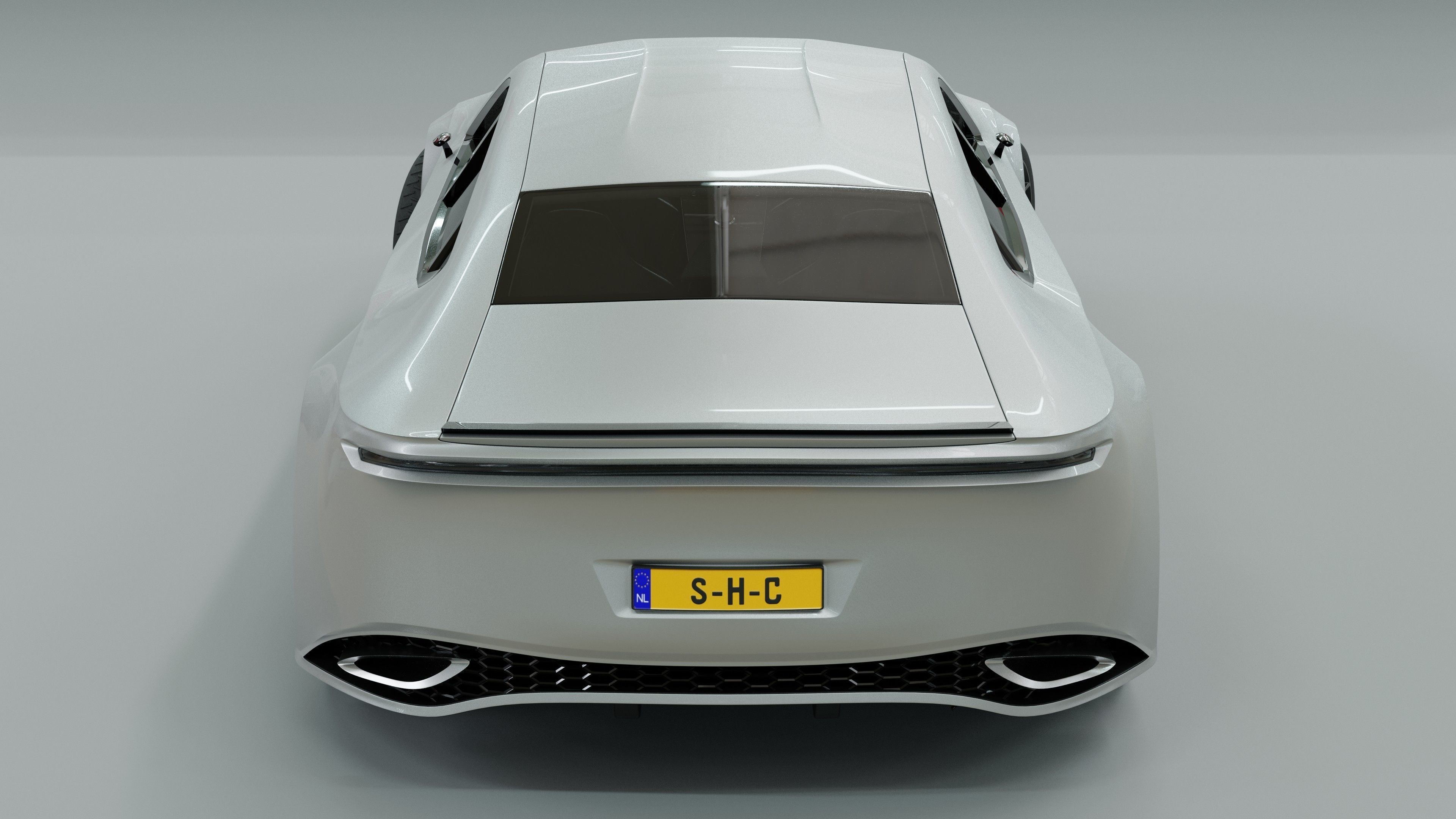 Generic 4 door V8 Sports Car 3D model_7