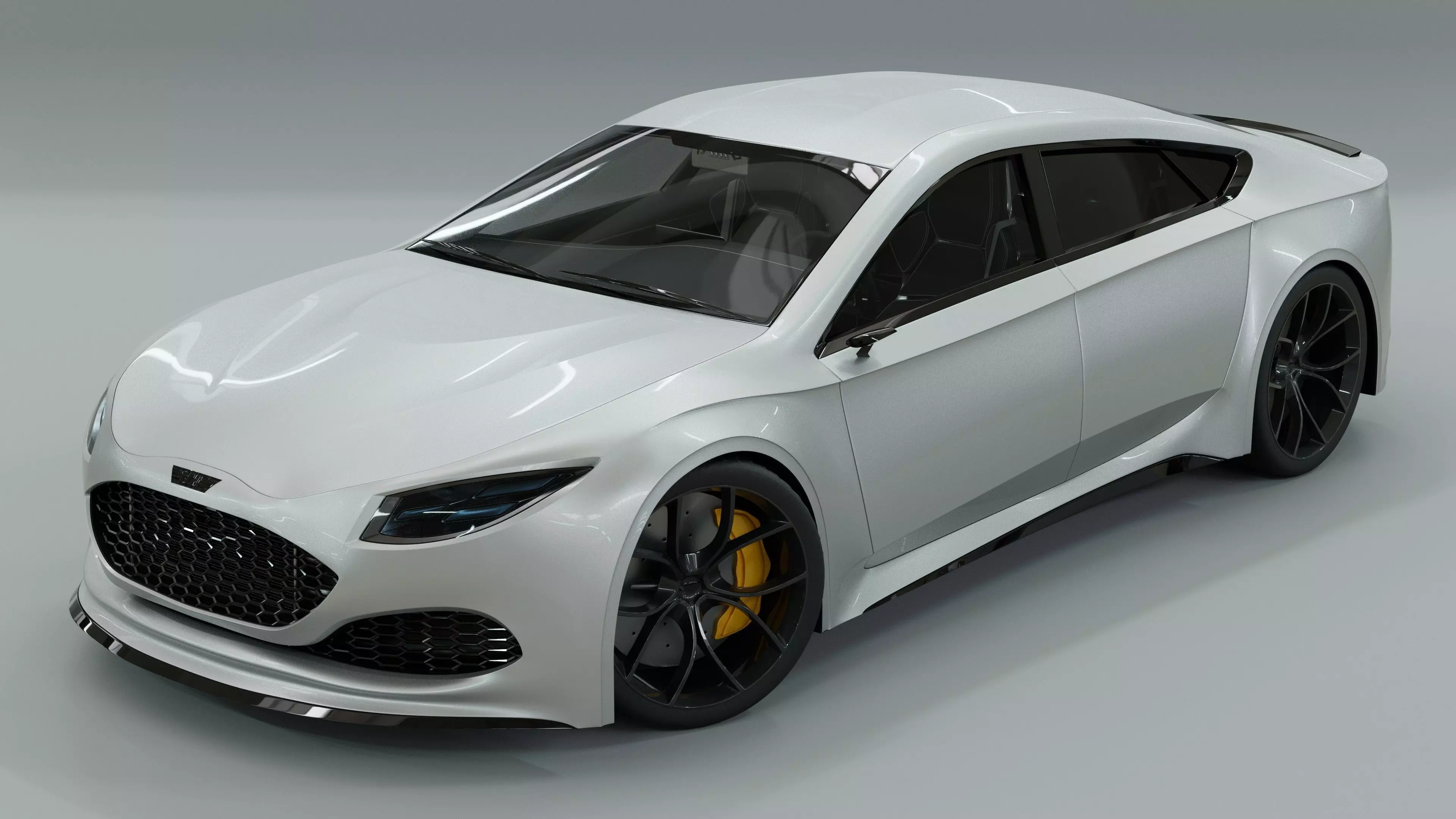 Generic 4 door V8 Sports Car 3D model_0