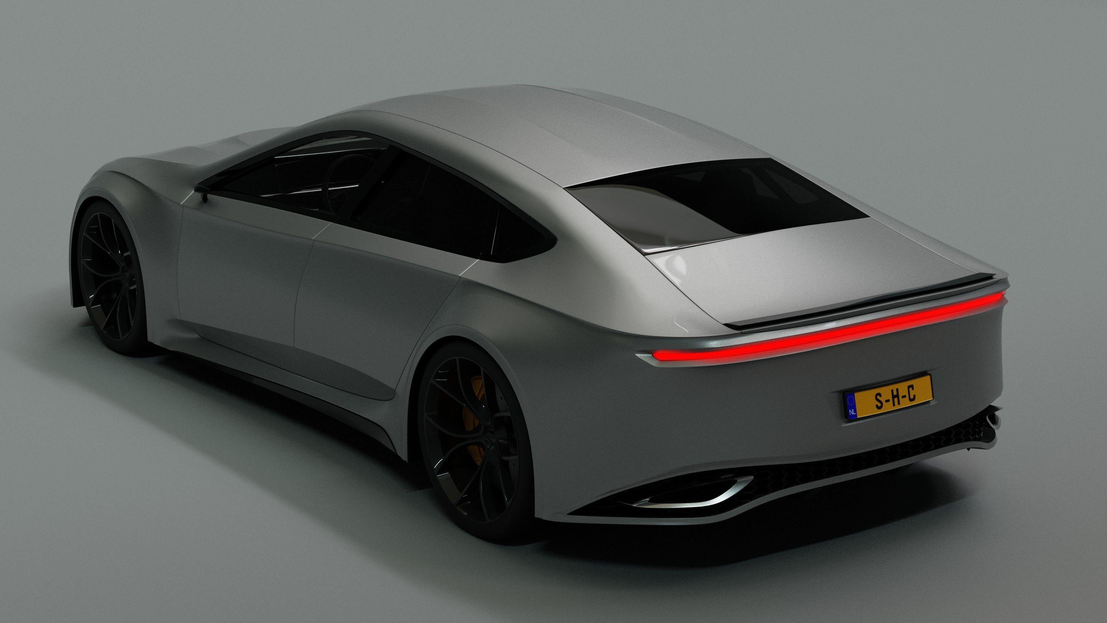 Generic 4 door V8 Sports Car 3D model_28