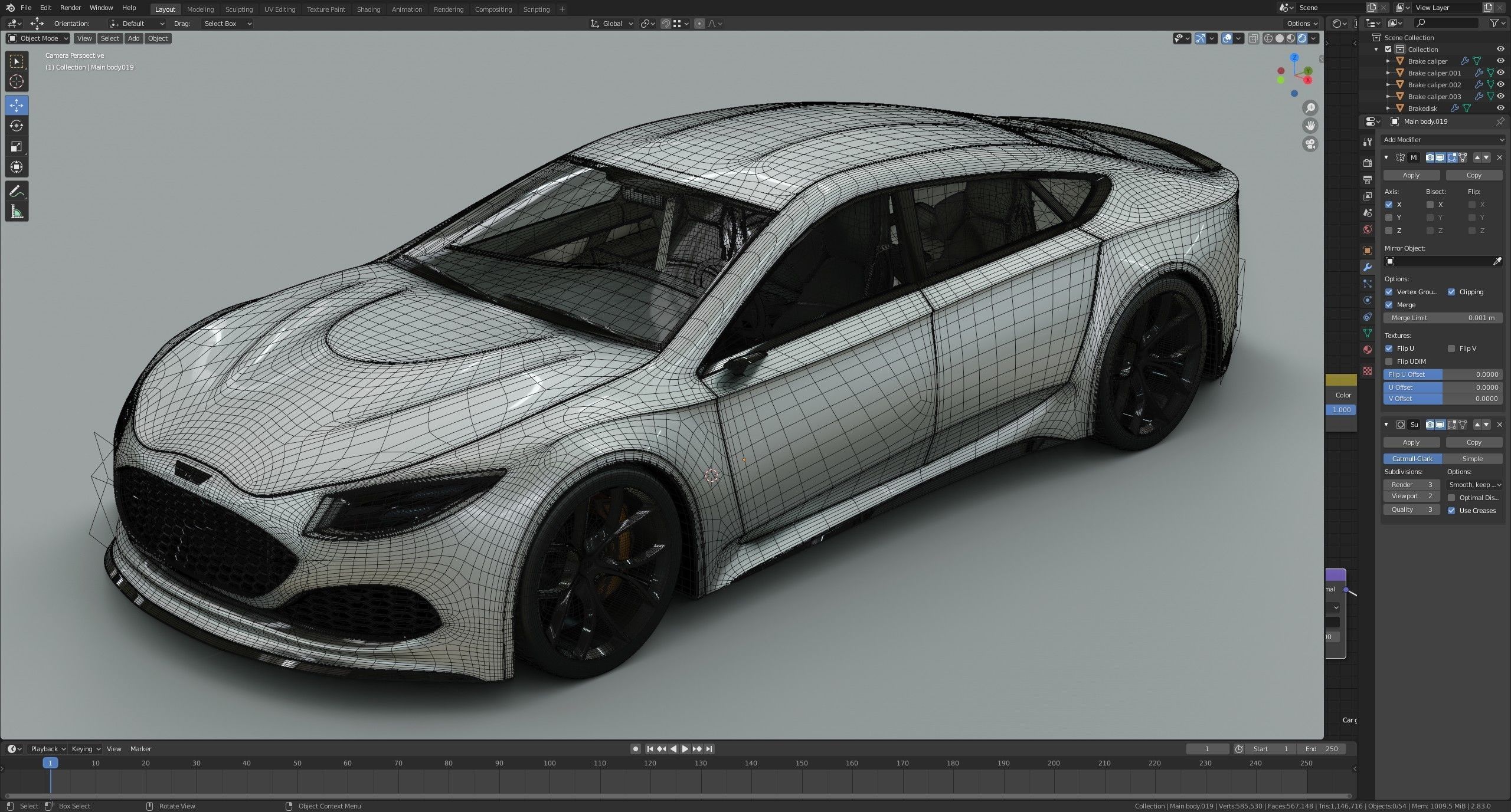 Generic 4 door V8 Sports Car 3D model_22