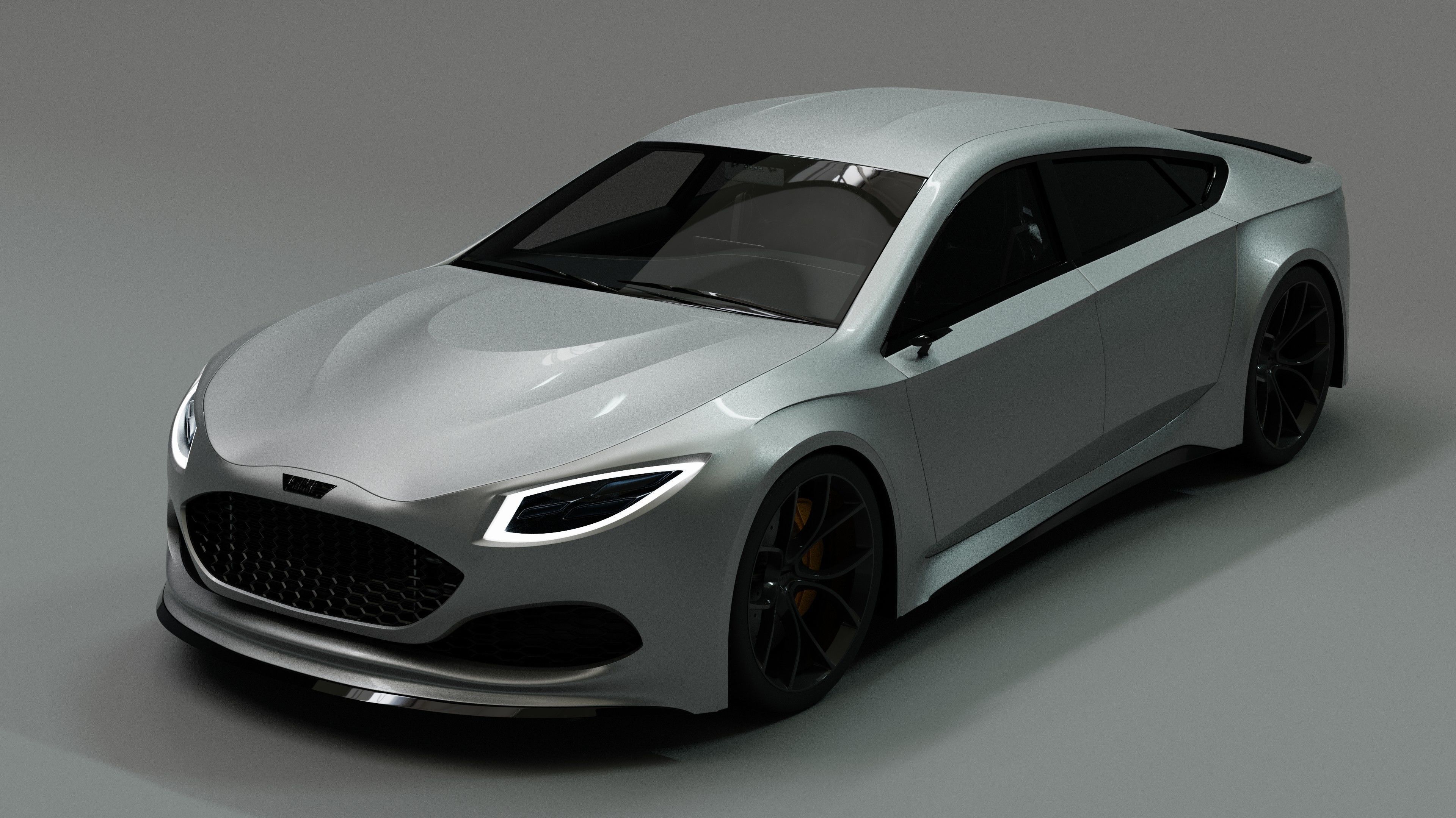 Generic 4 door V8 Sports Car 3D model_27