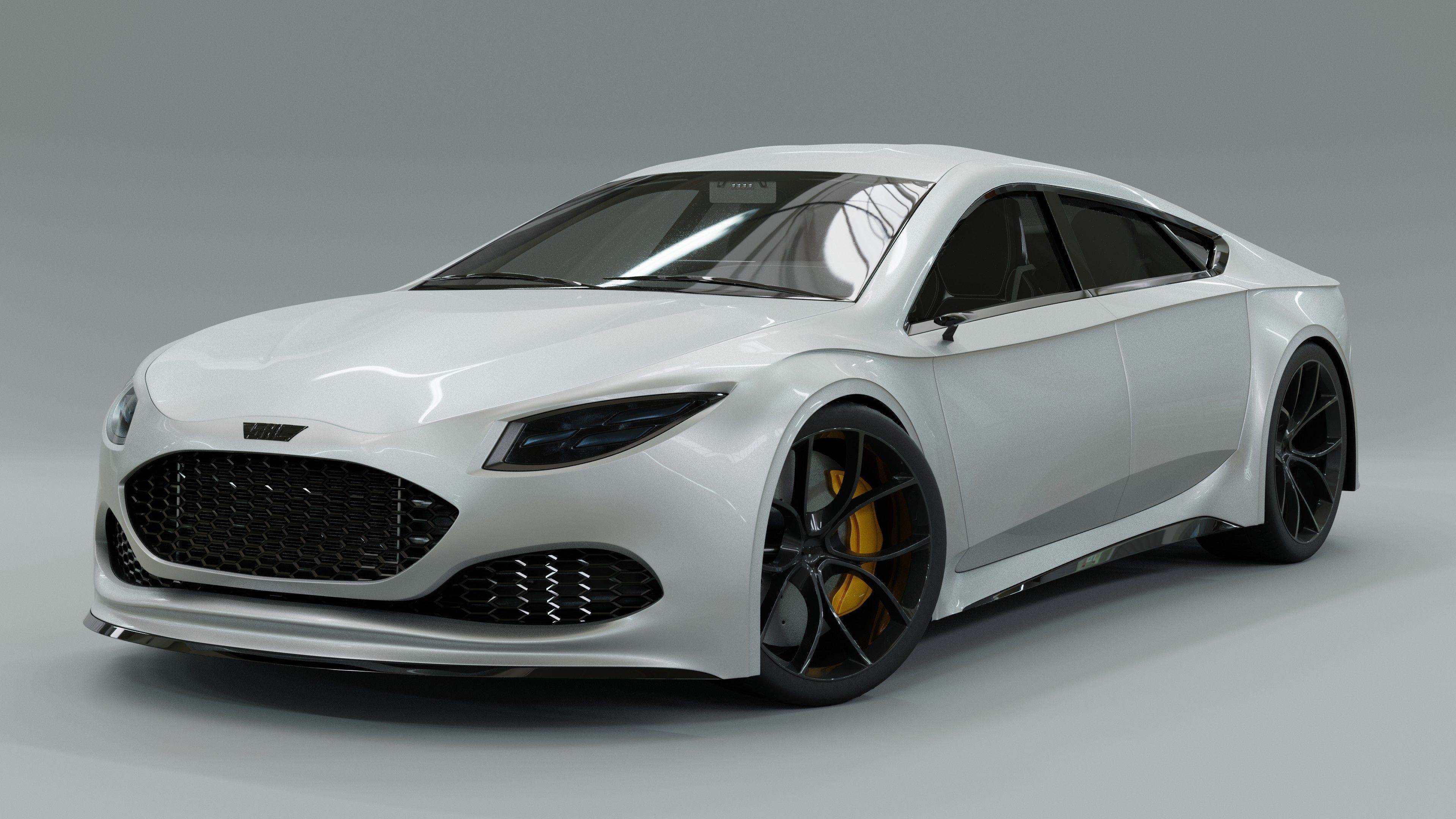 Generic 4 door V8 Sports Car 3D model_8