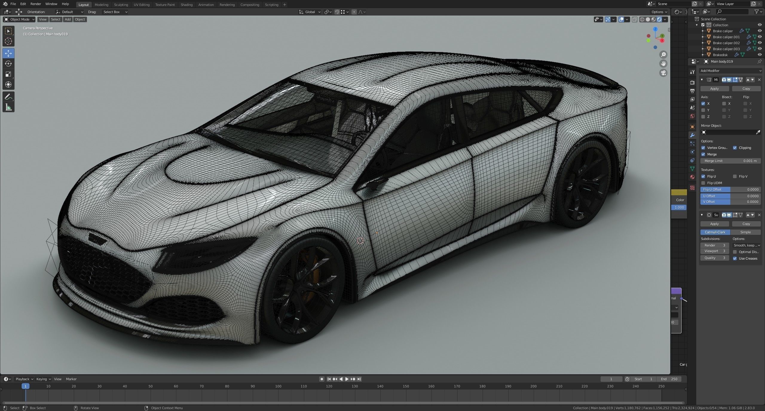 Generic 4 door V8 Sports Car 3D model_20