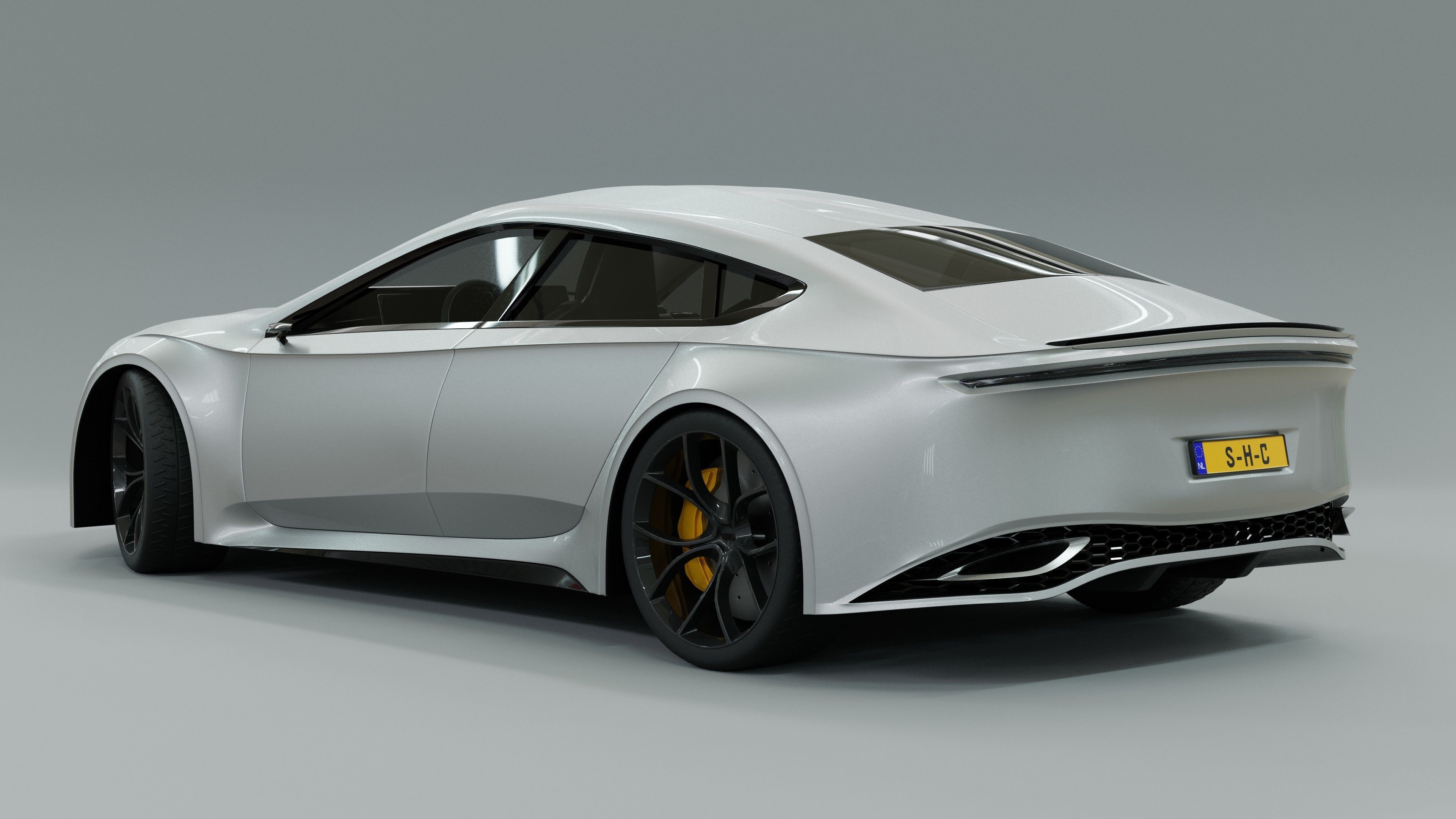 Generic 4 door V8 Sports Car 3D model_9