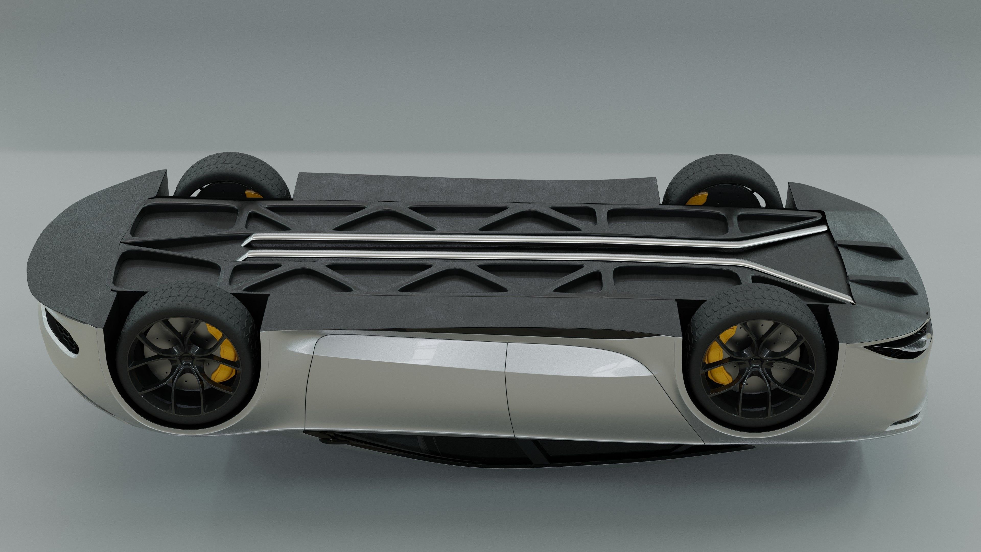 Generic 4 door V8 Sports Car 3D model_11