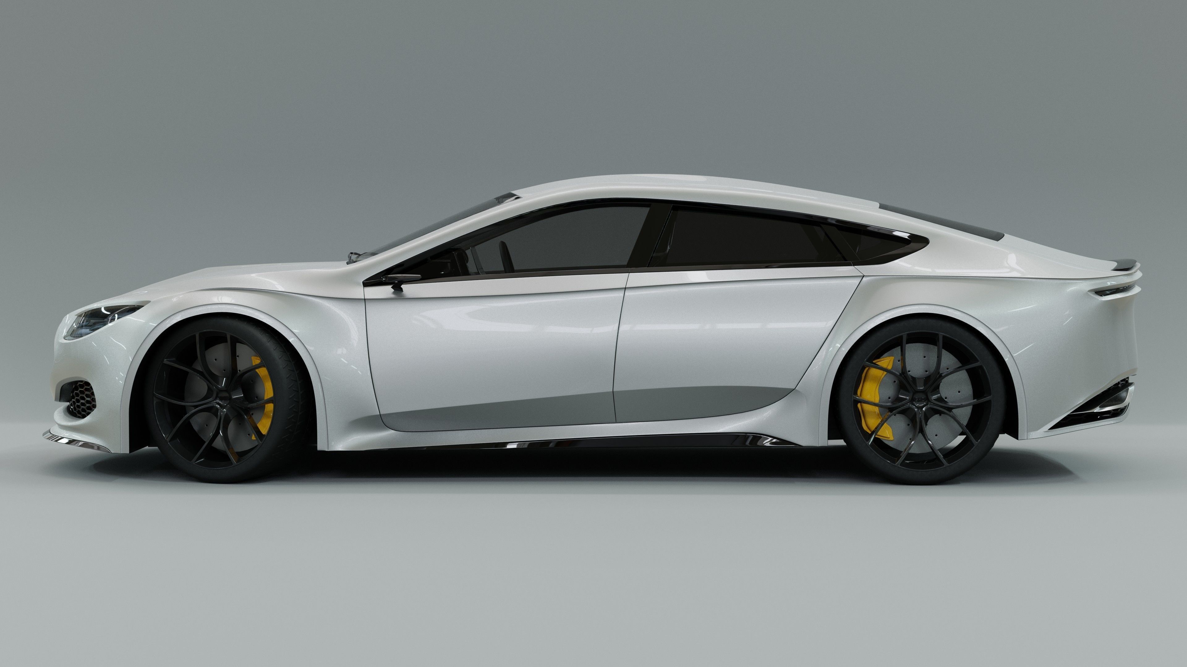 Generic 4 door V8 Sports Car 3D model_10