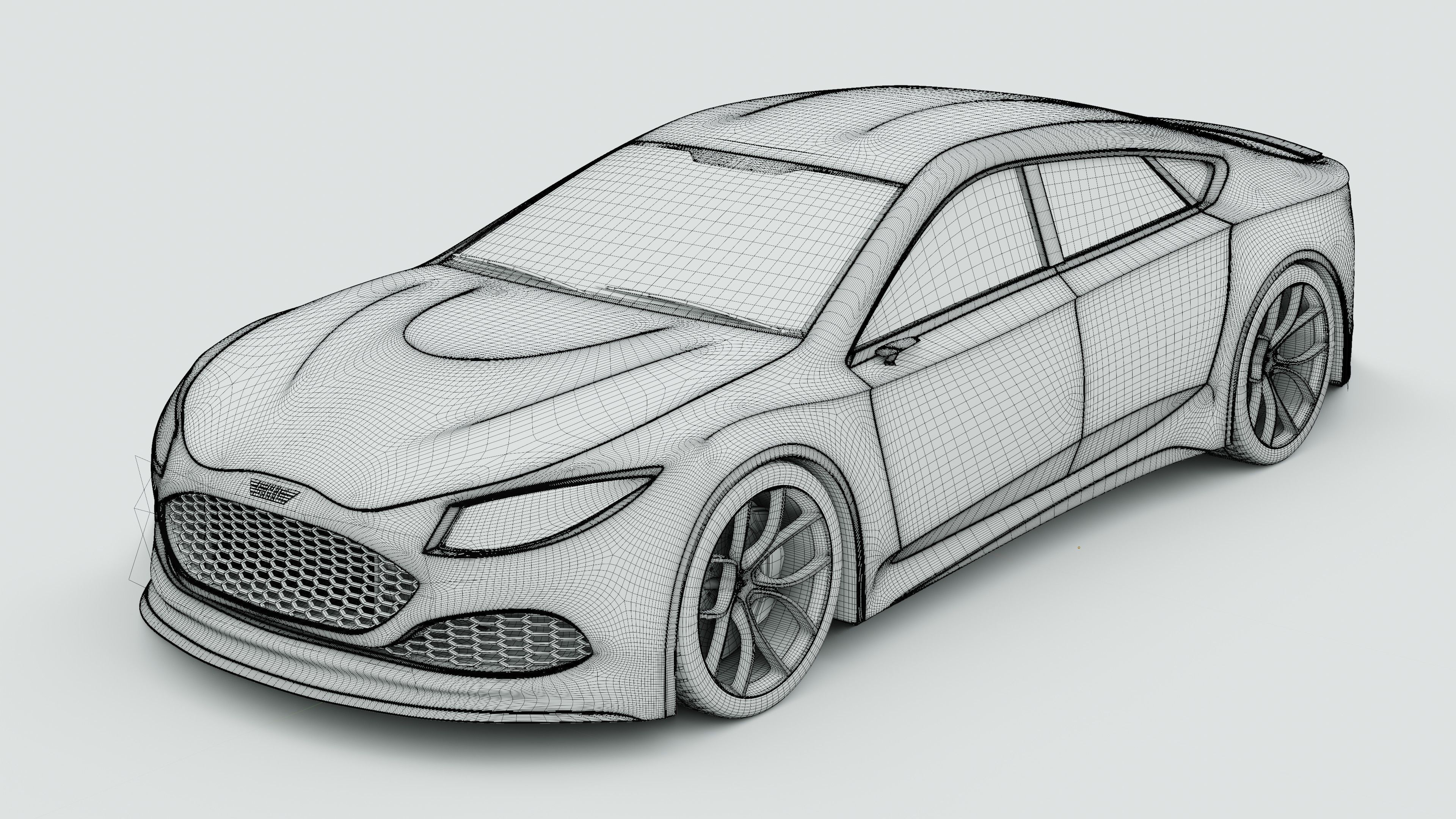 Generic 4 door V8 Sports Car 3D model_24