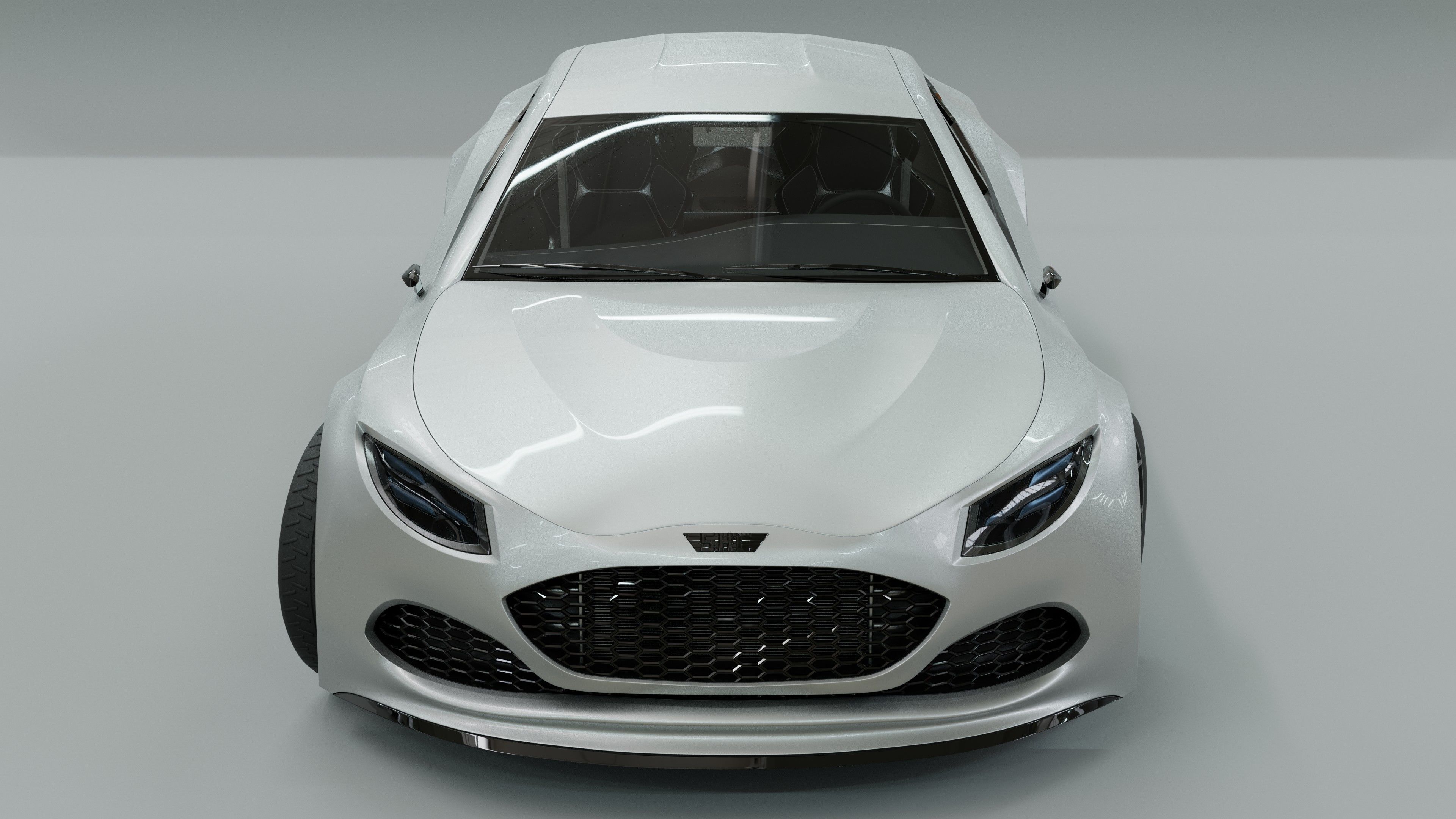 Generic 4 door V8 Sports Car 3D model_6