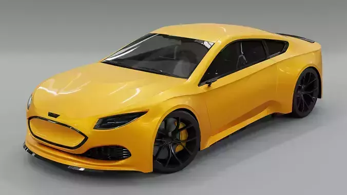 Generic 2 door electric Sports Car 3D model