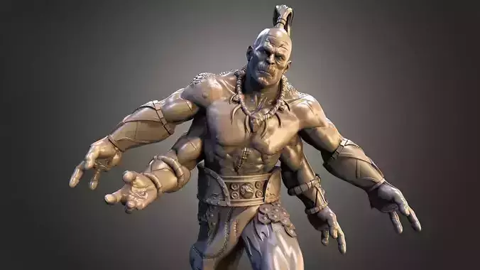 Goro is a character in the Mortal Kombat fighting 3D print model