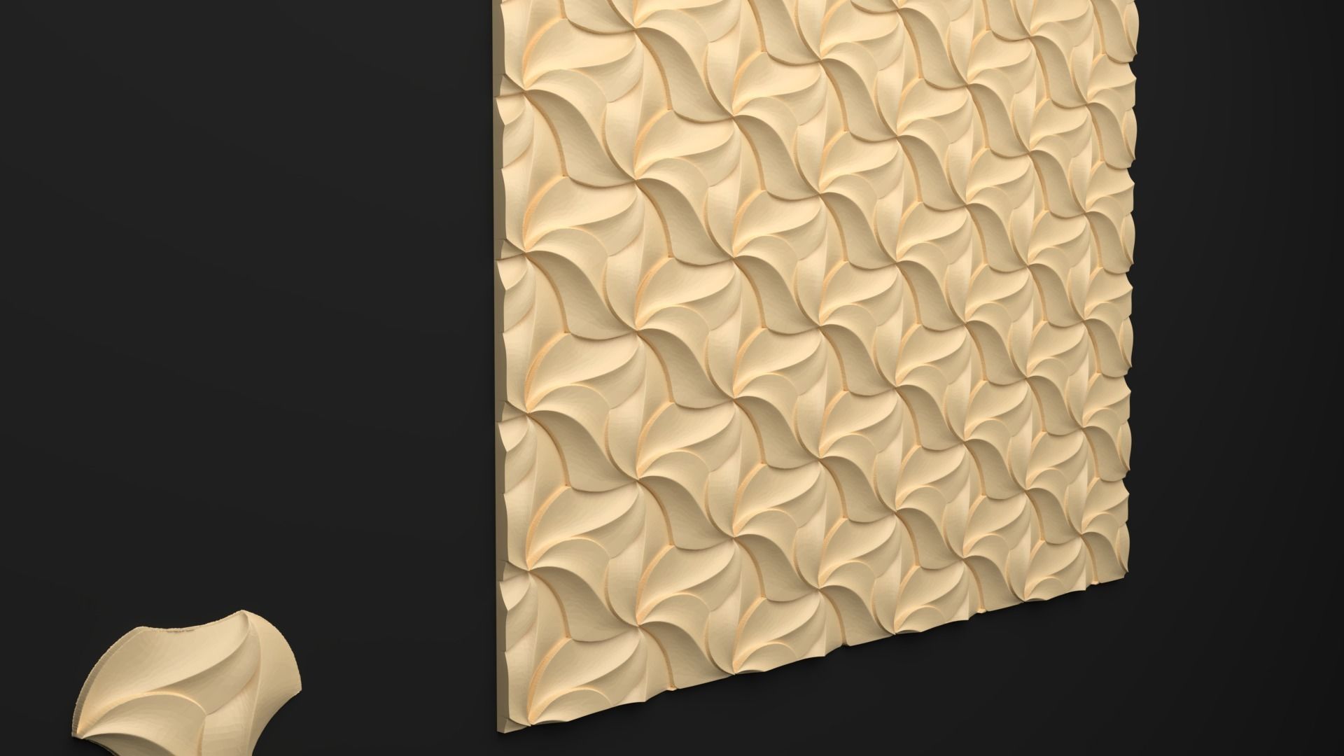 Wall Panel  3D model 01 3D model_3
