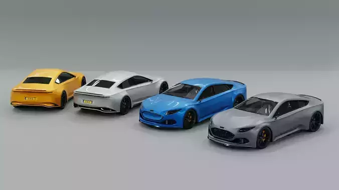 Generic Full Sports Car Pack 3D model