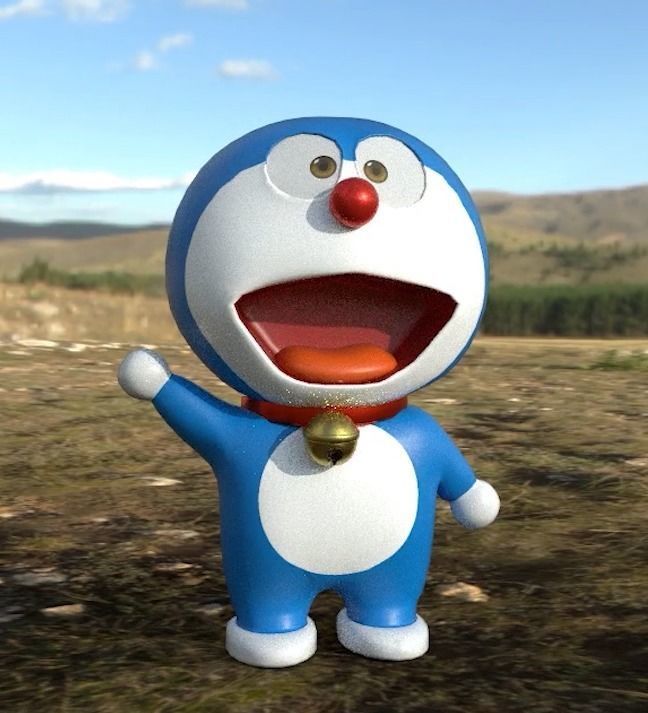 3D model of Doremon Low-poly 3D model_5