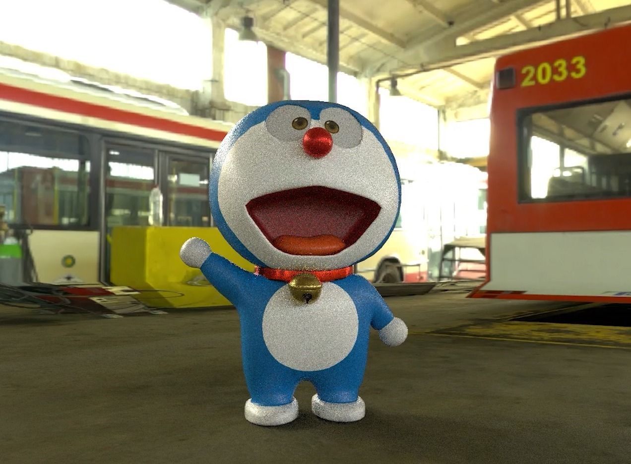 3D model of Doremon Low-poly 3D model_4