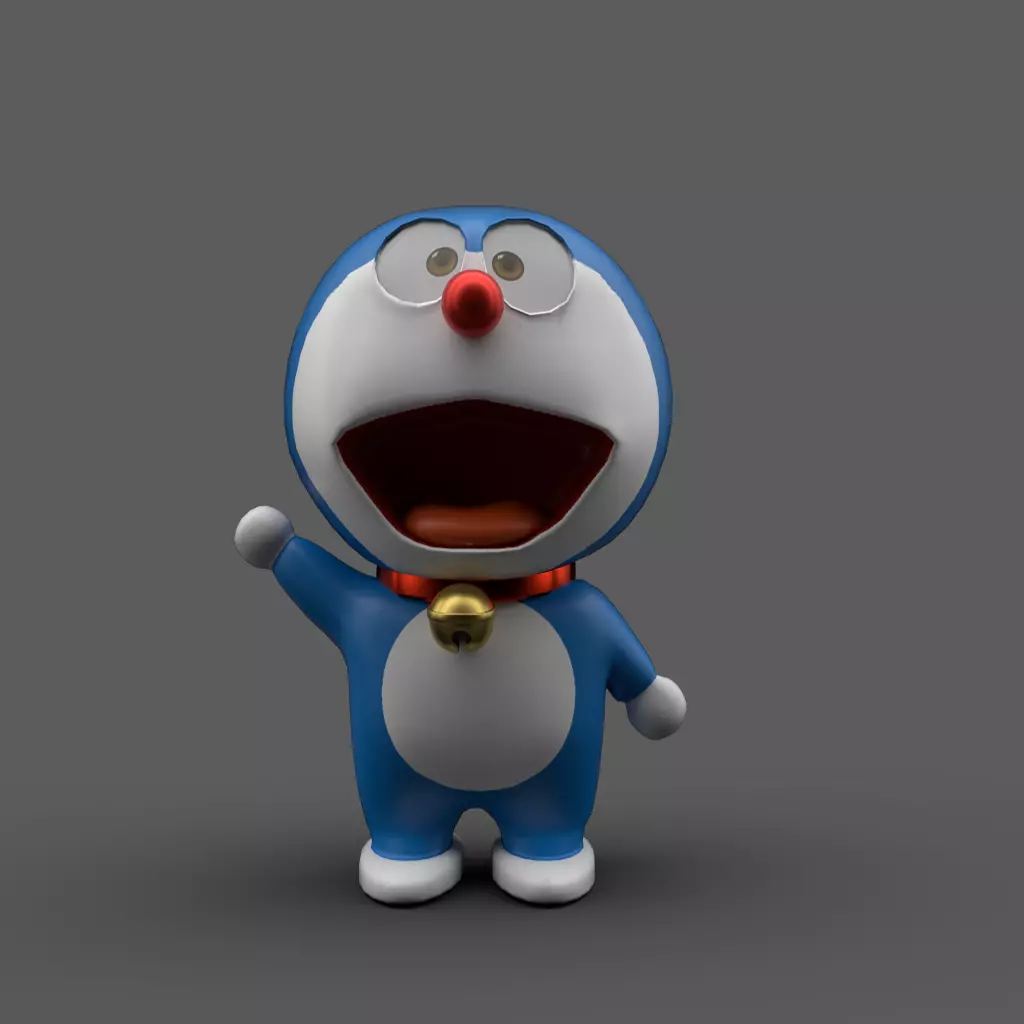 3D model of Doremon Low-poly 3D model_0
