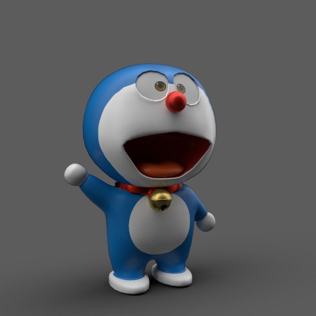 3D model of Doremon Low-poly 3D model_2