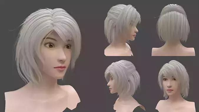 Girl Head - Highpoly