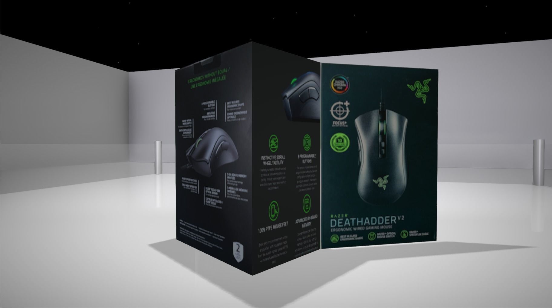 Razer DeathAdder V2 - Pack Low-poly 3D model_5