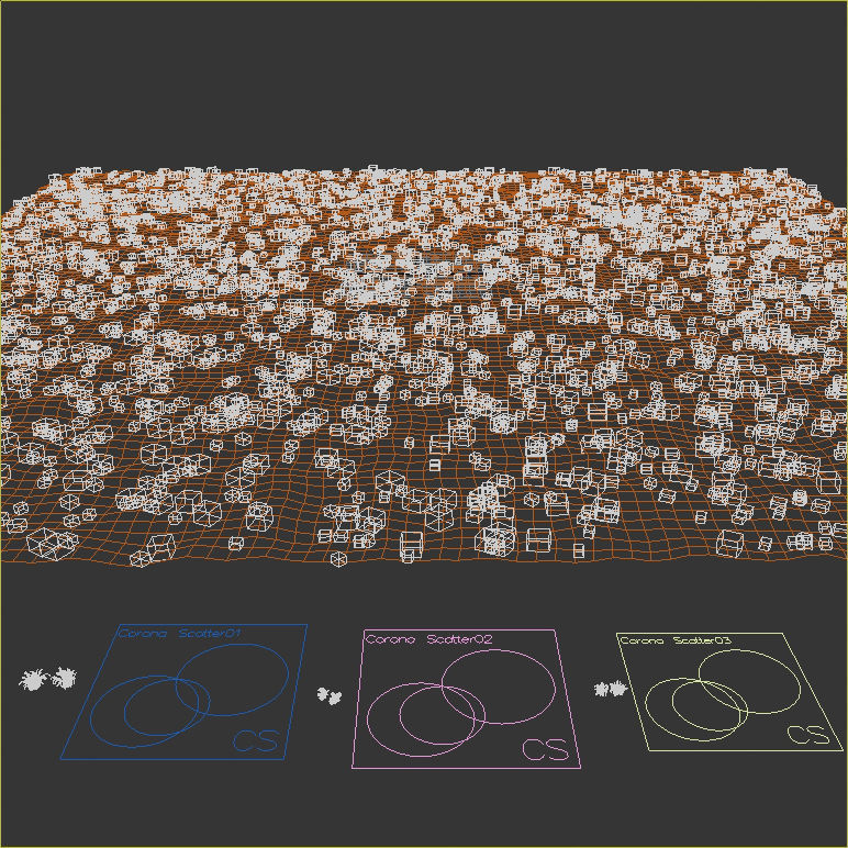 Uncut forest grass collection 03 3D model_3