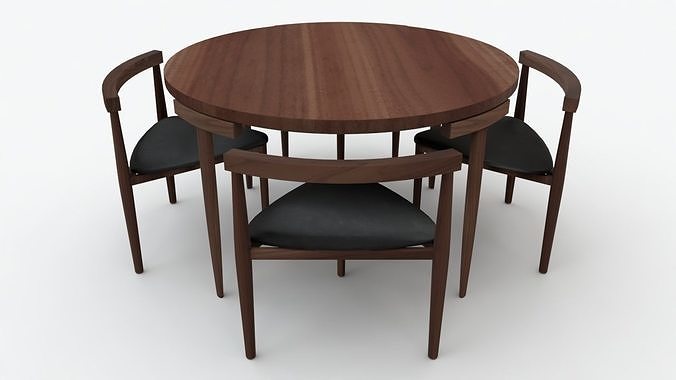 Table with chair 3D model