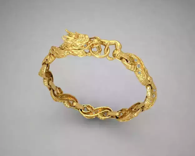 DBracelet-3 gold dragon ring