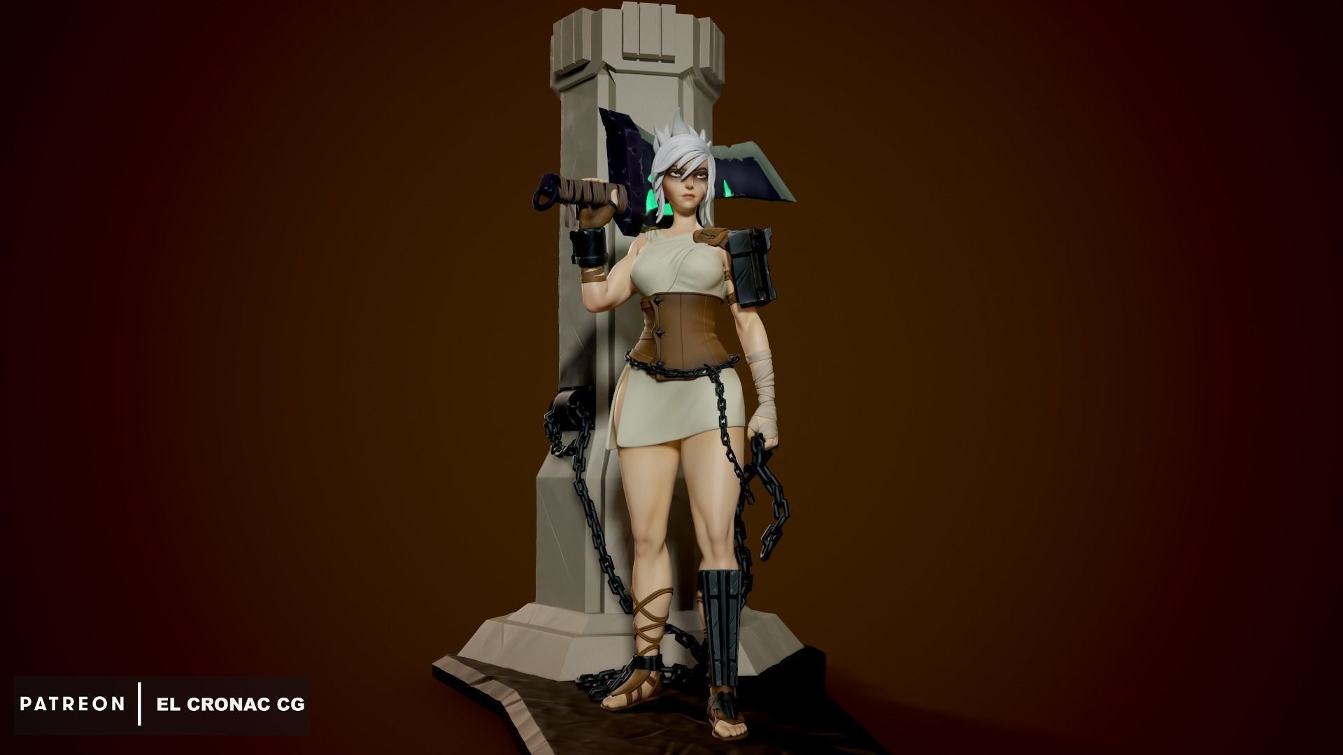 Riven - League of Legends 3D print model_2