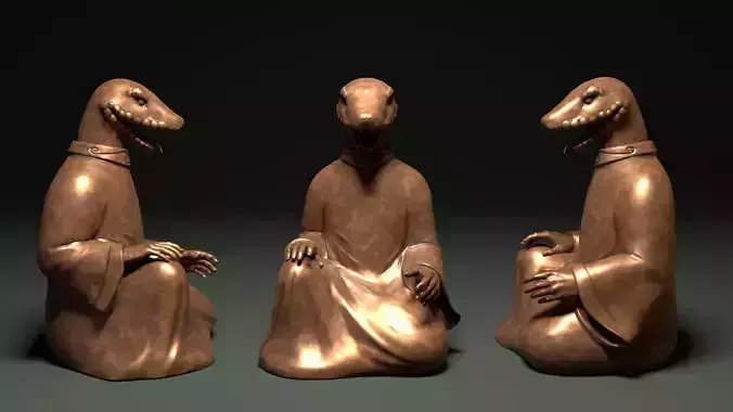 Bronze 12 Zodiac Animals  Snake Sculpture