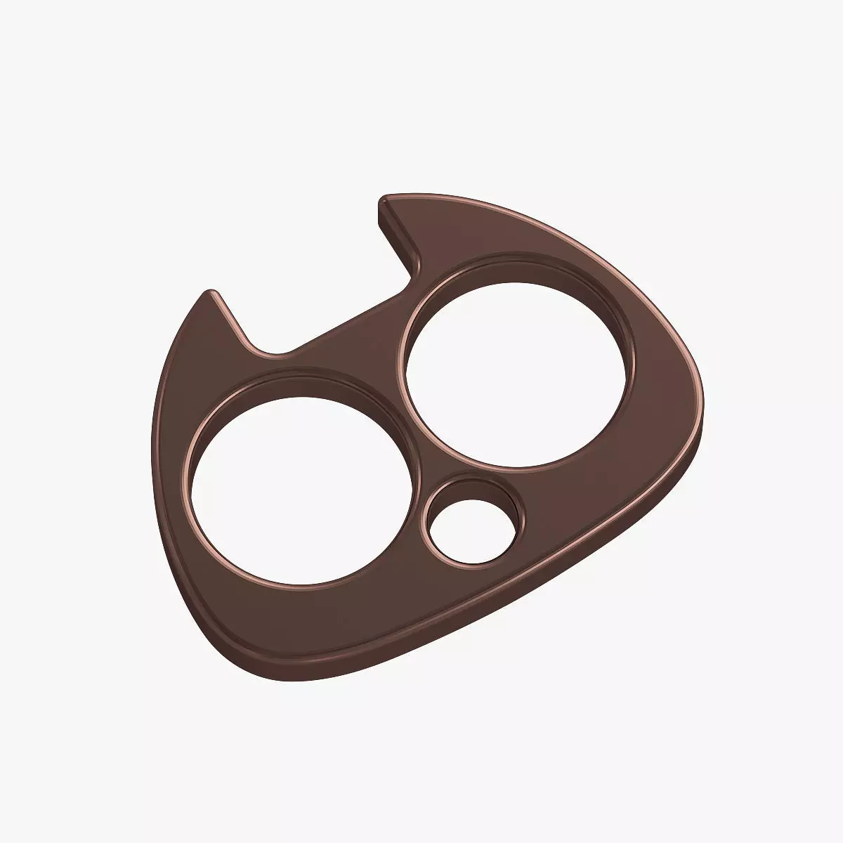 Brass knuckles surprised owl 3D print model_0