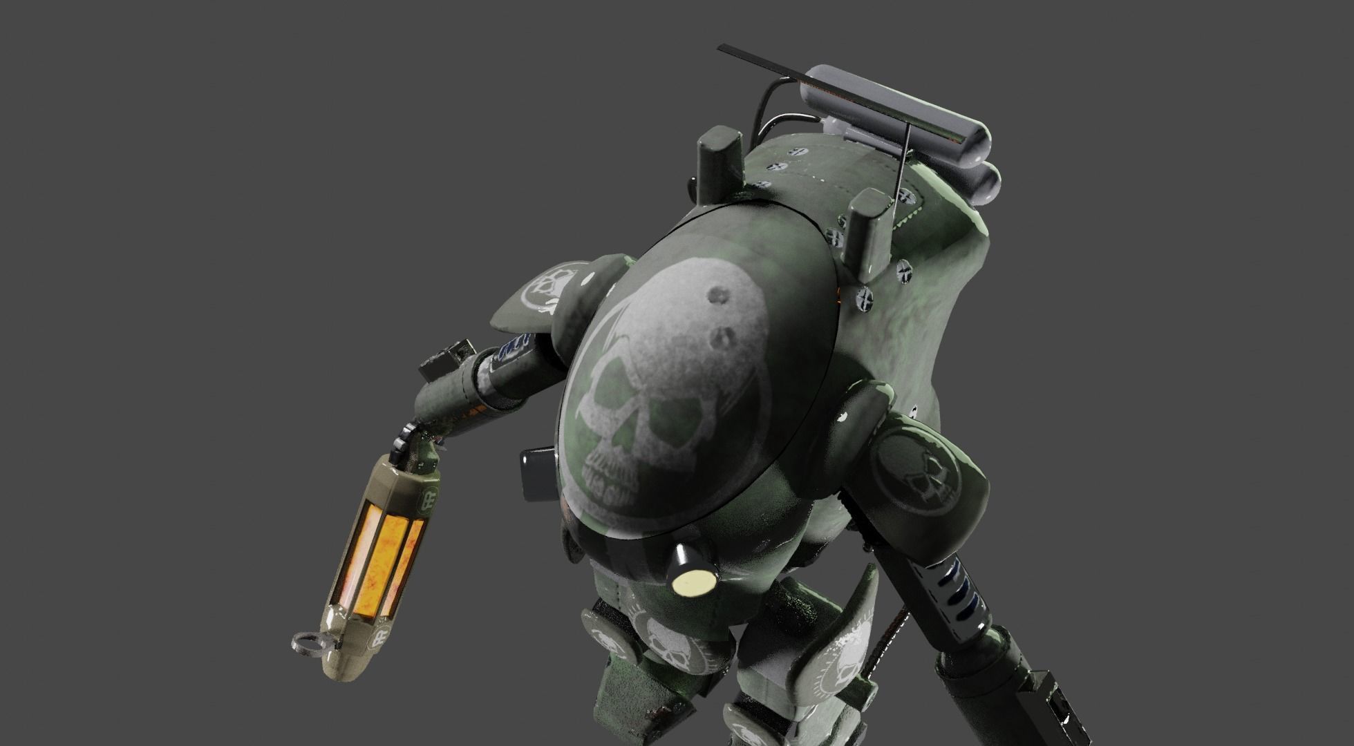 Machinen Krieger Fireball-sg Low-poly 3D model_4