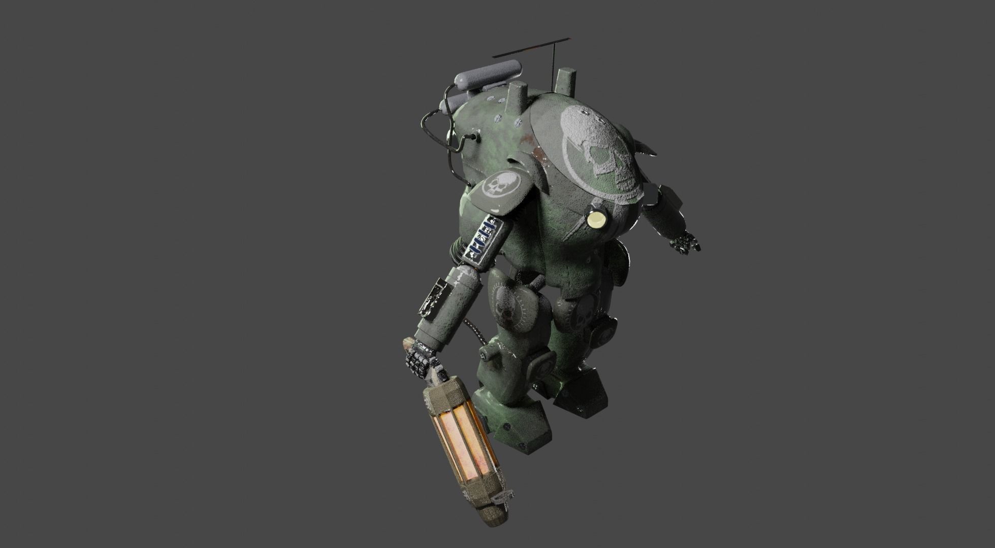 Machinen Krieger Fireball-sg Low-poly 3D model_1