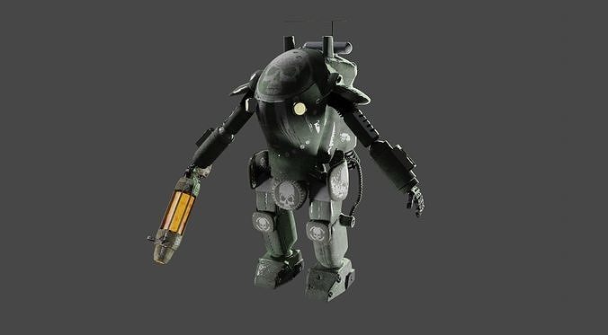 Machinen Krieger Fireball-sg Low-poly 3D model