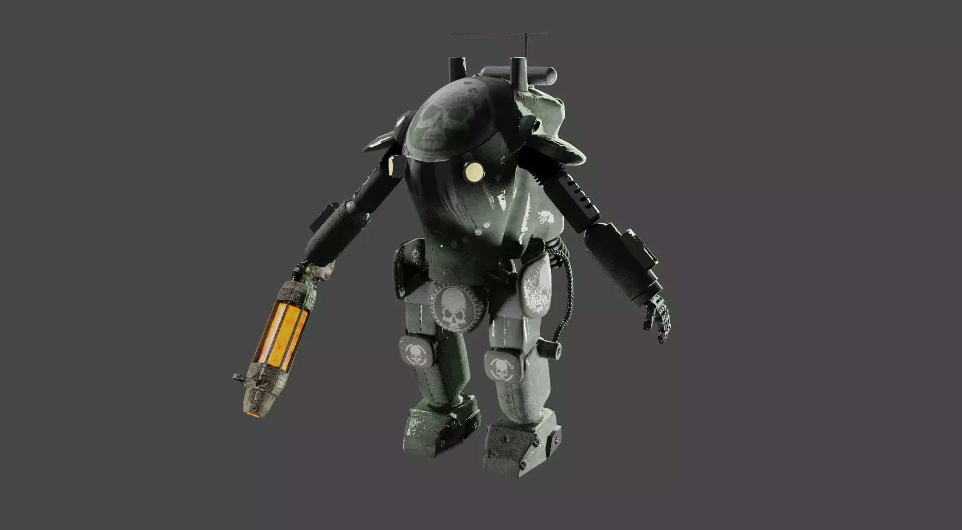 Machinen Krieger Fireball-sg Low-poly 3D model_0