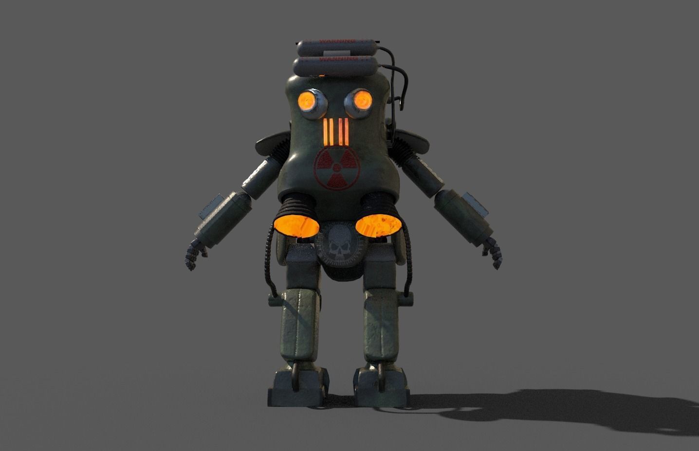 Machinen Krieger Fireball-sg Low-poly 3D model_6