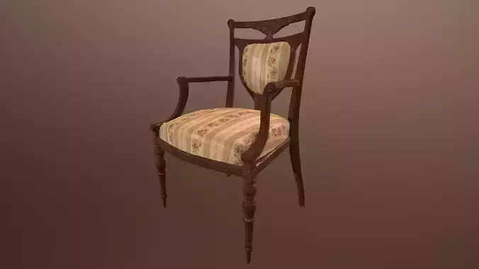 Antique chair -PBR Game Ready 3D model