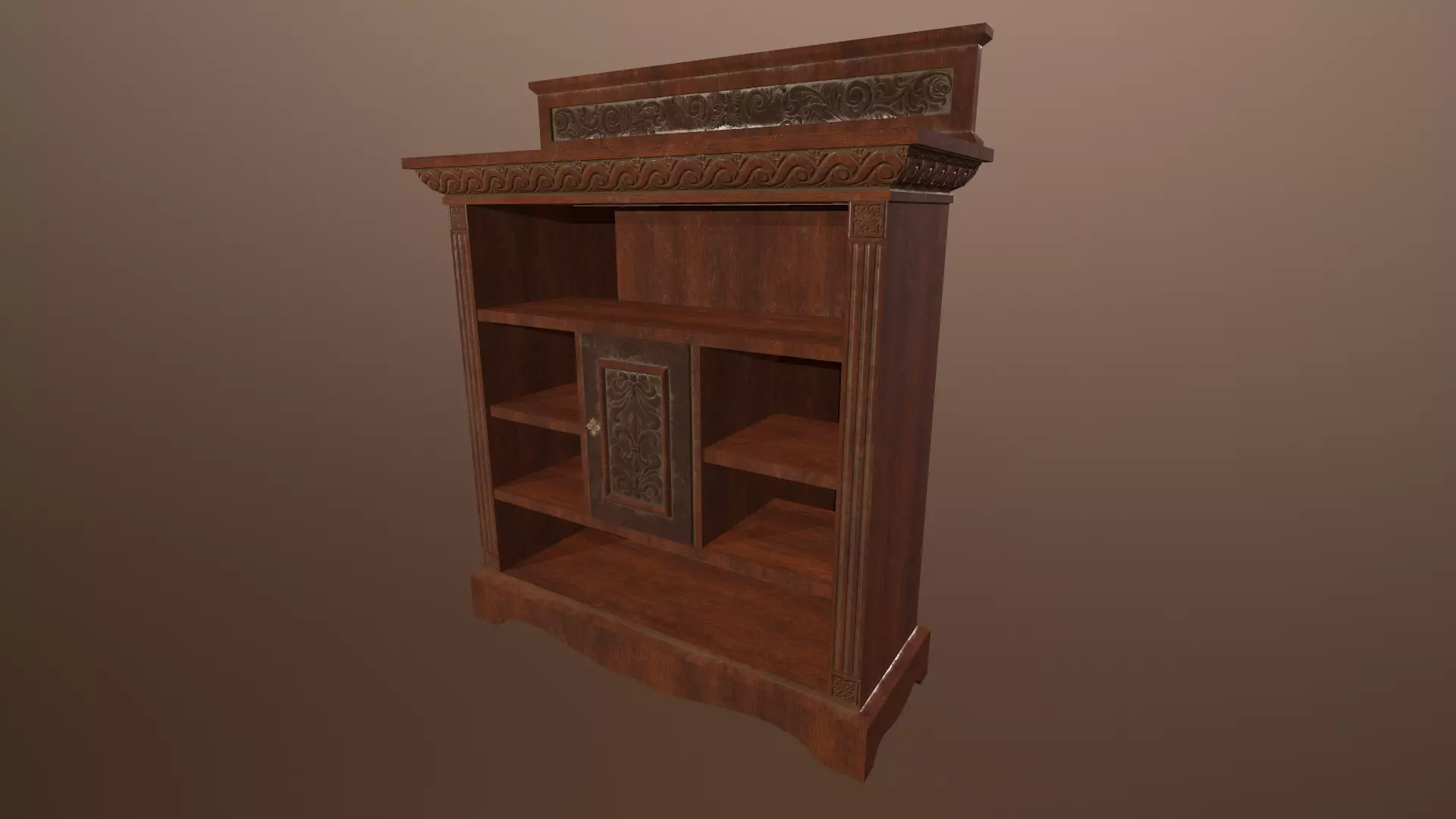 Antique Cupboard -PBR Game Ready 3D model Low-poly 3D model_0