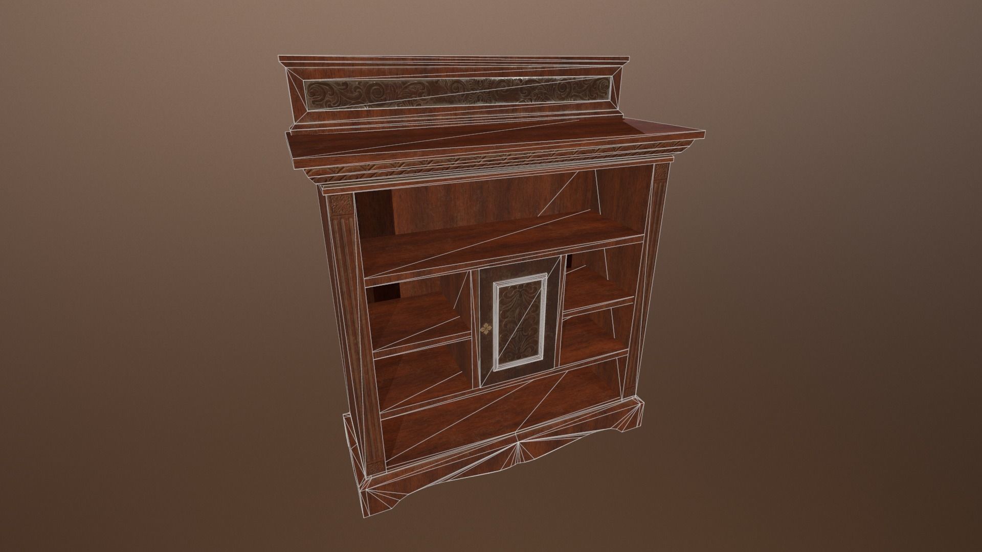 Antique Cupboard -PBR Game Ready 3D model Low-poly 3D model_4