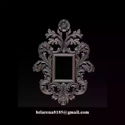 3D Frame - Wood Carving STL Model for CNC Router 3D print model