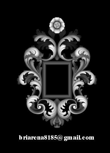 3D Frame - Wood Carving STL Model for CNC Router 3D print model_36