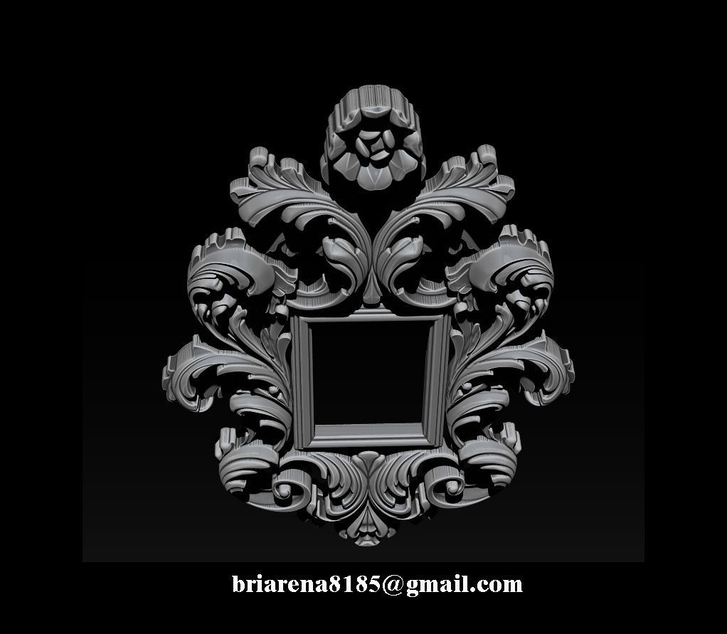 3D Frame - Wood Carving STL Model for CNC Router 3D print model_23