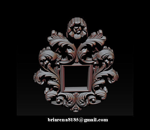 3D Frame - Wood Carving STL Model for CNC Router 3D print model_35