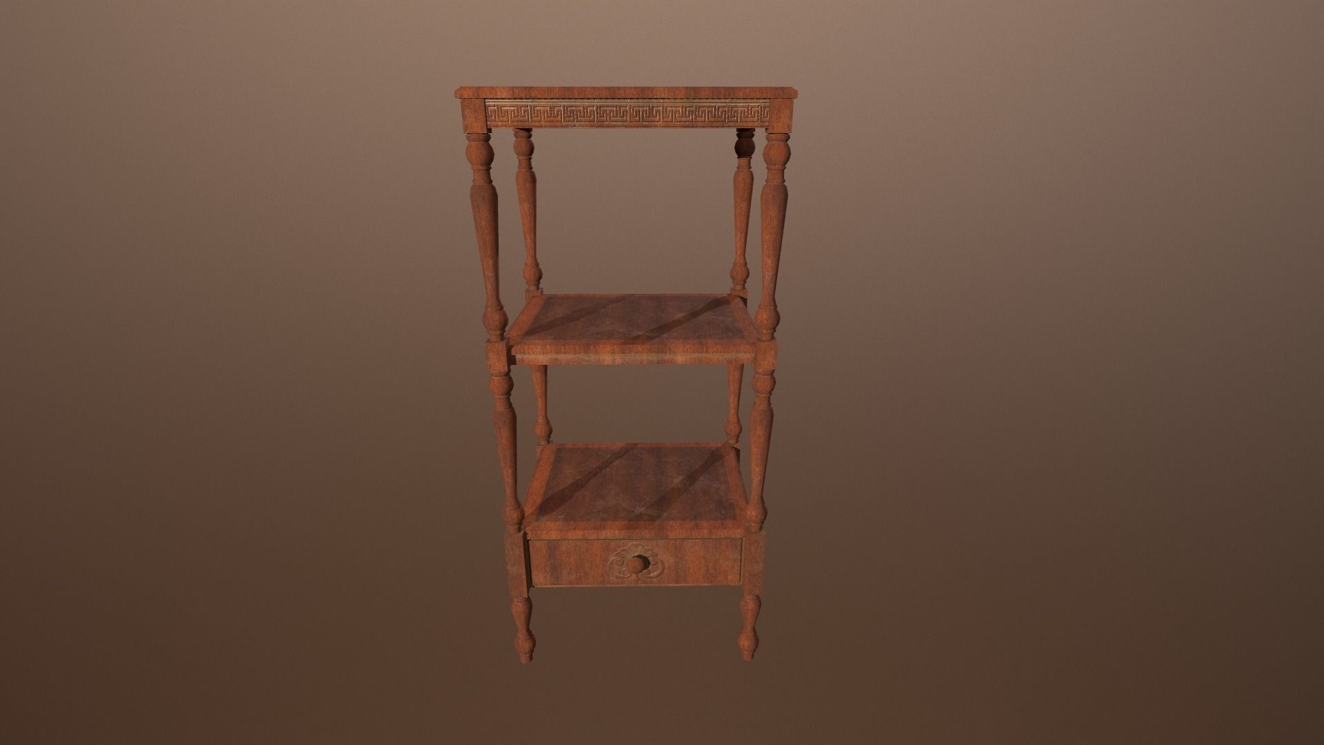 Antique table -PBR Game Ready model Low-poly 3D model_3