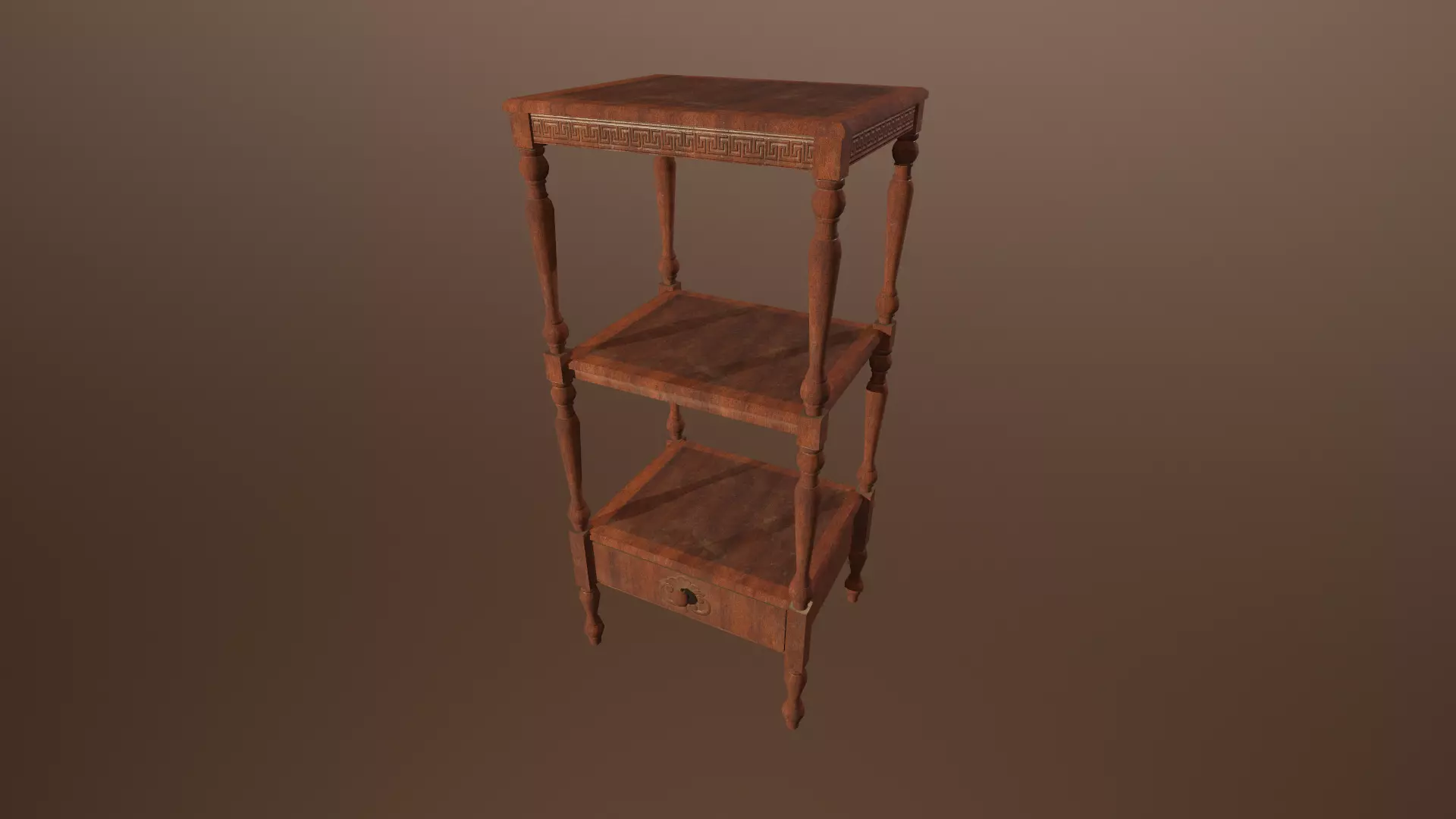 Antique table -PBR Game Ready model Low-poly 3D model_0