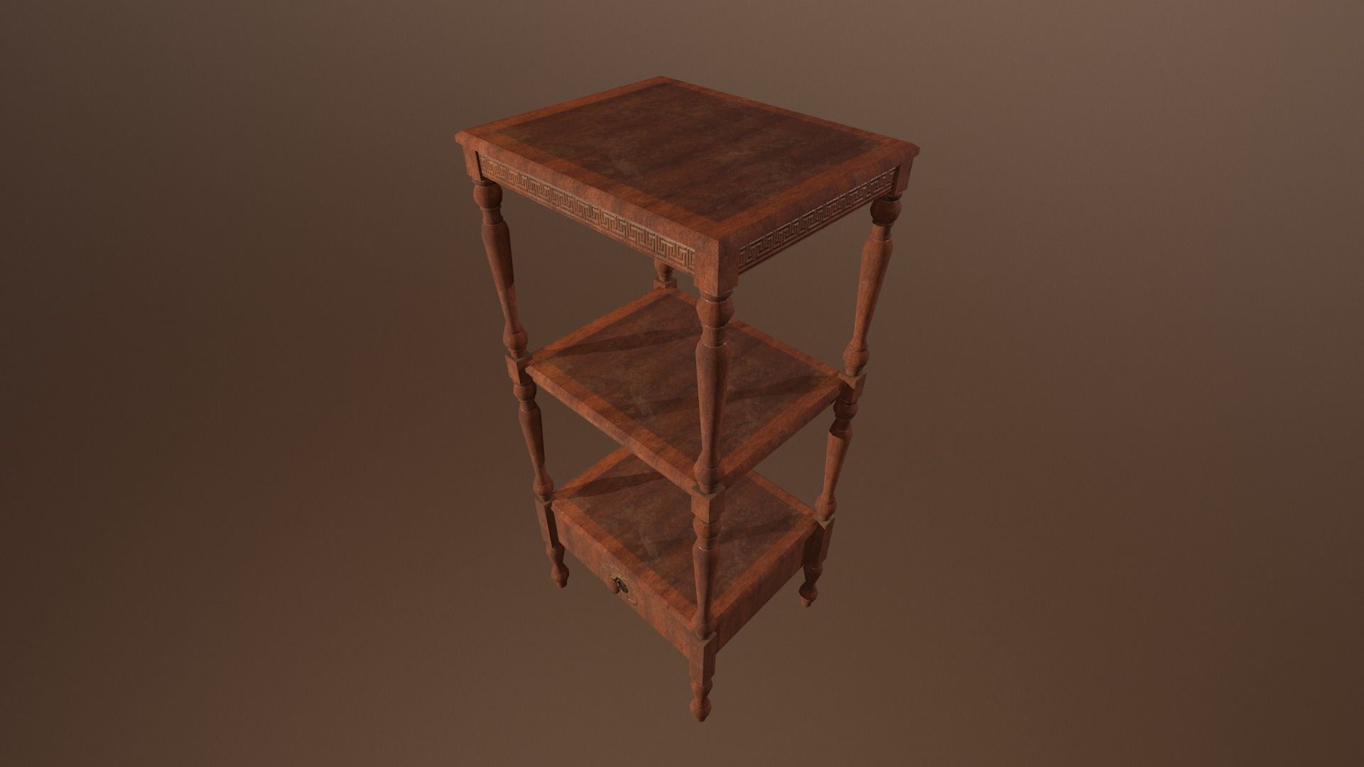 Antique table -PBR Game Ready model Low-poly 3D model_1