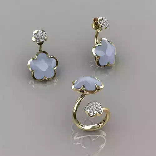 Stylish Ring and Earrings