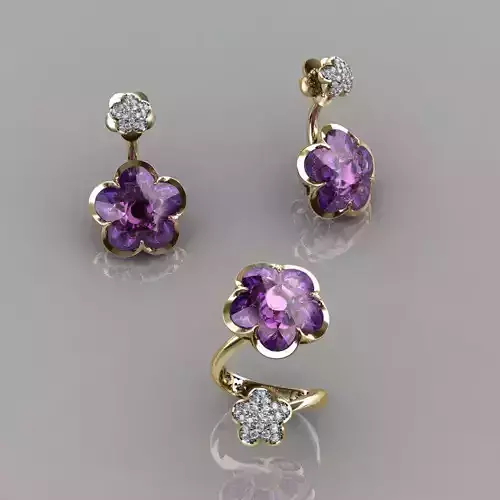 Stylish Ring and Earrings