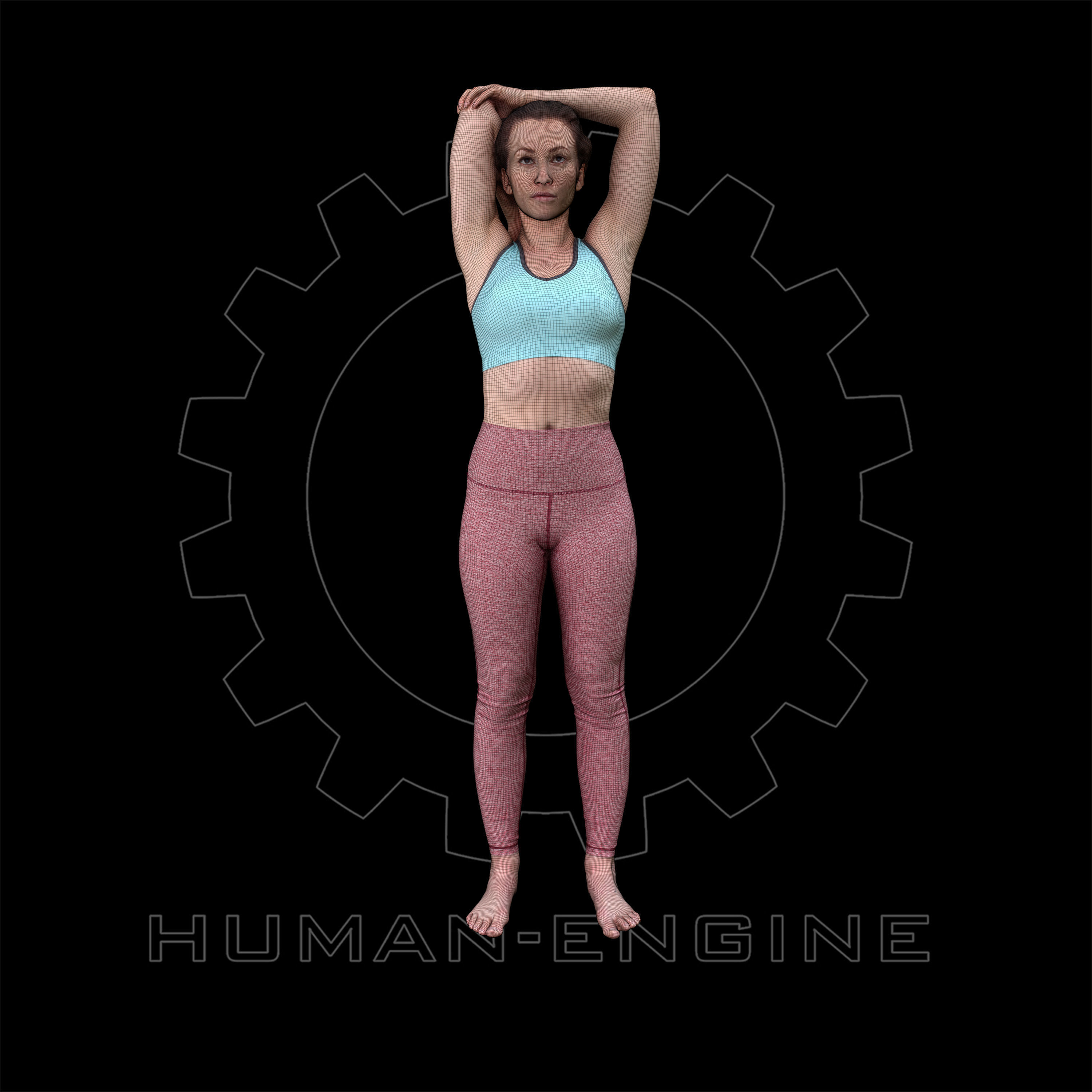 Female Scan - Katia 06 Yoga Pose 3D model_5