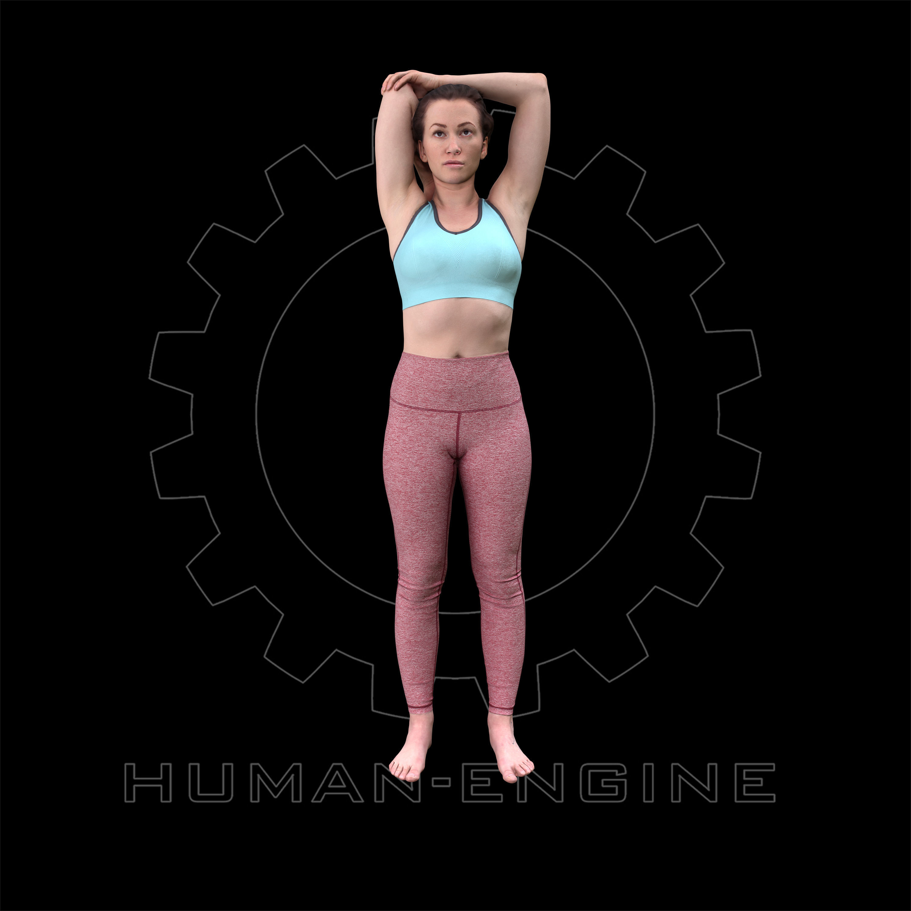 Female Scan - Katia 06 Yoga Pose 3D model_1