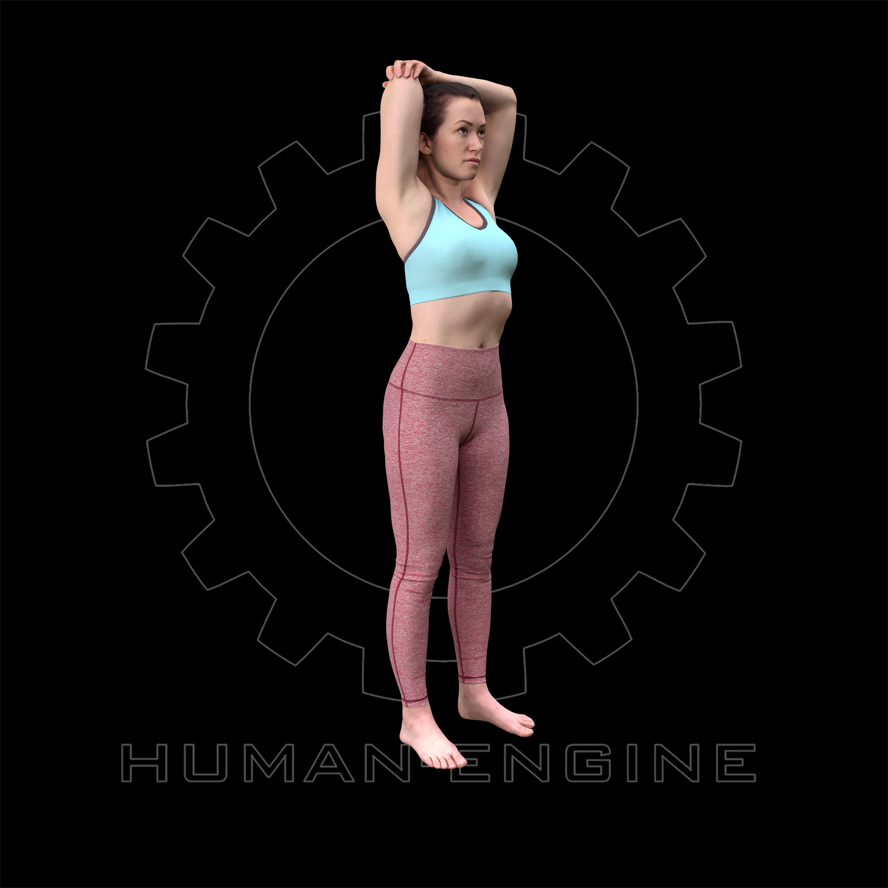 Female Scan - Katia 06 Yoga Pose 3D model_2