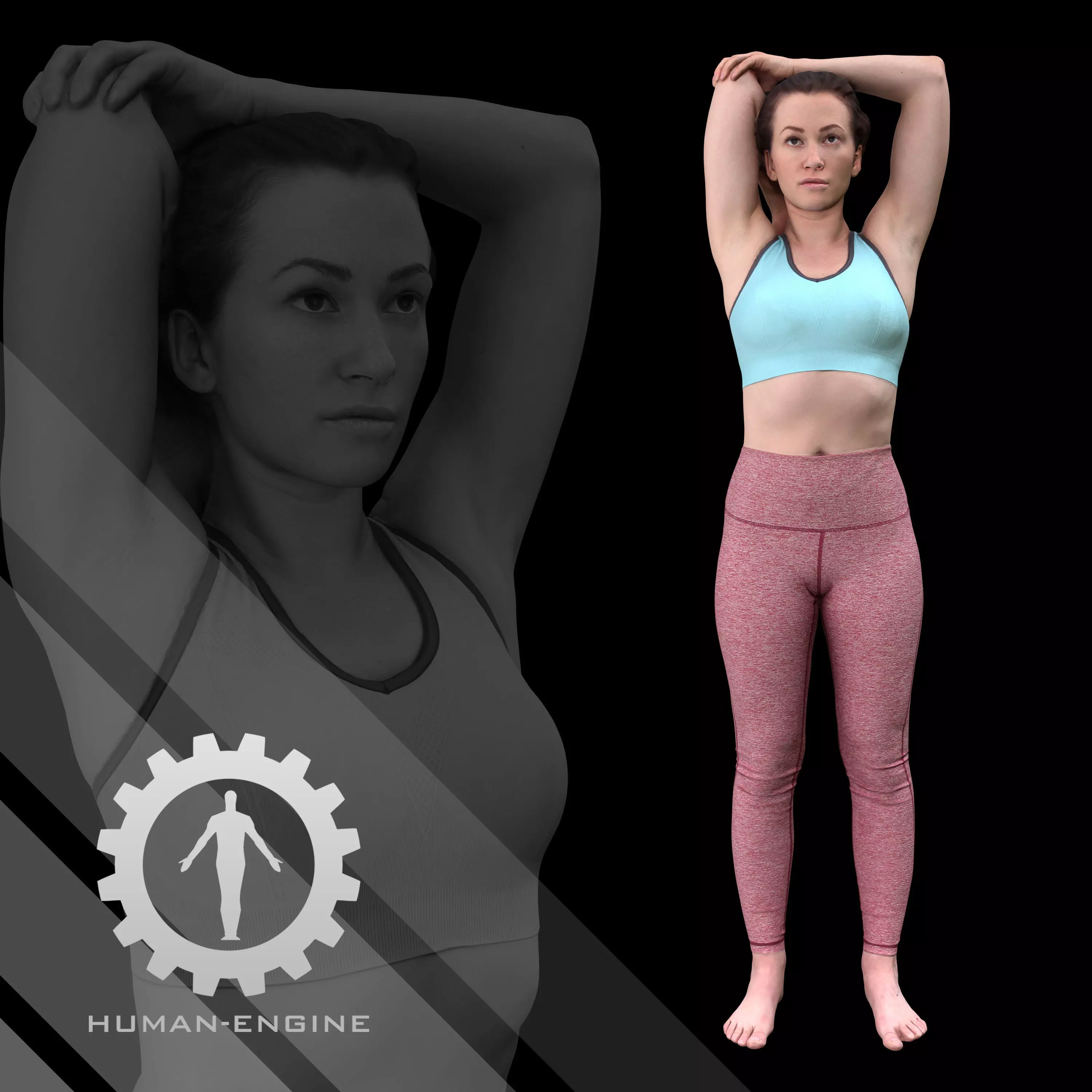 Female Scan - Katia 06 Yoga Pose 3D model_0